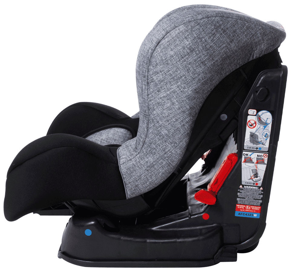 Osann Safetey Baby  Black Melange Seitlich ausgefahrene Fußstütze