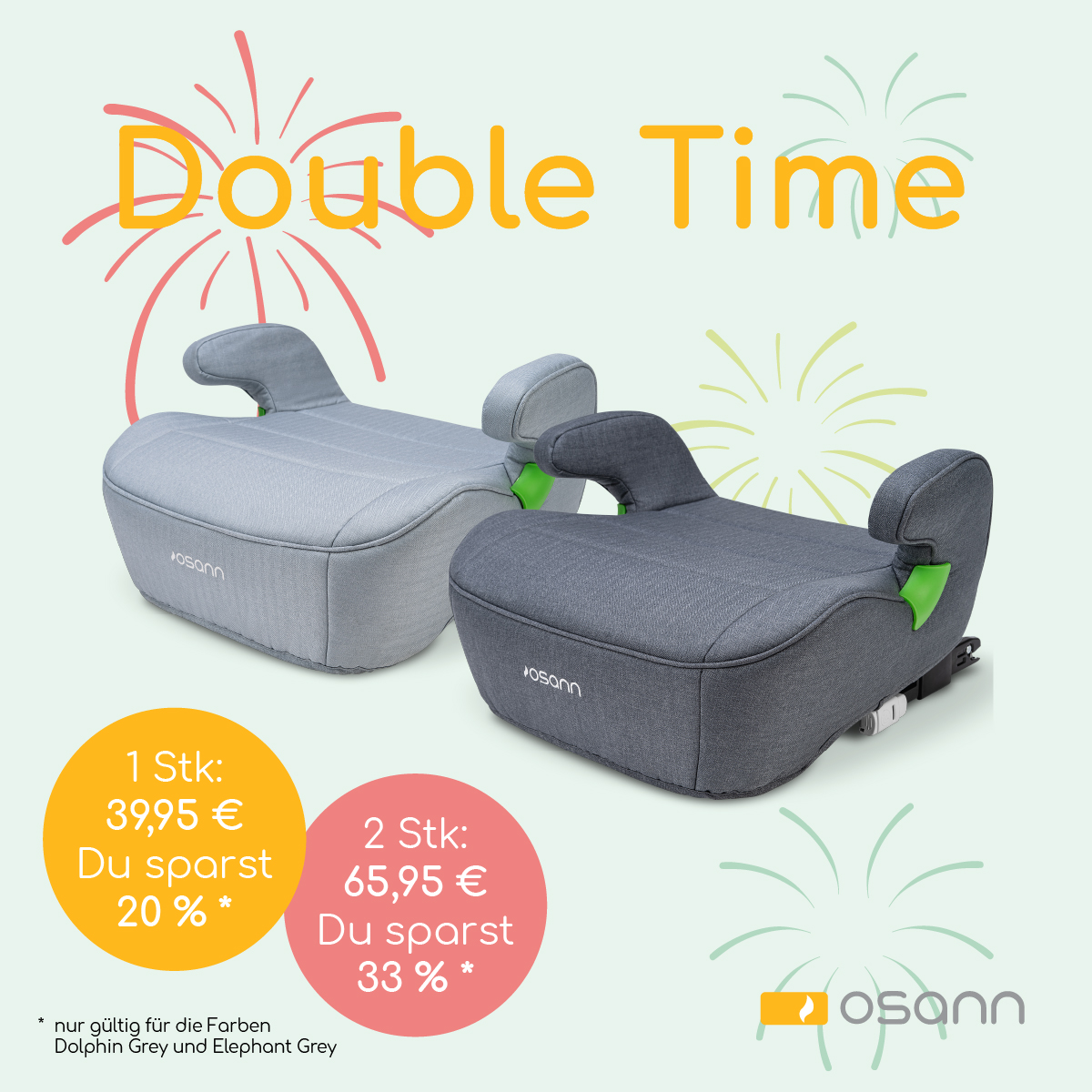 Doppel Deal Angebot mit zwei Sitzerhoehungen